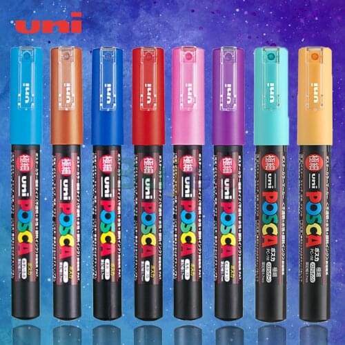 Uni Posca Pc-1m Water-based Wall Painting Graffiti Marker Pen, 0.7 Color Painting Poster Design Advertising Pen, Adult, Students
