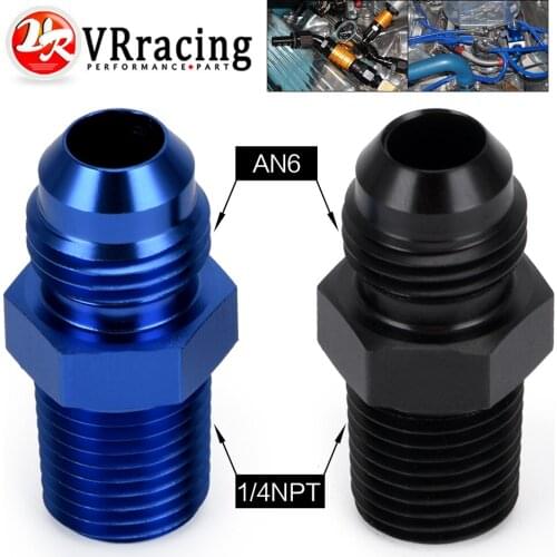VR - (AN6-NPT1/4) AN6 to 1/4 NPT Straight Adapter Flare Fitting auto hose fitting Male VR-SL816-06-04-011