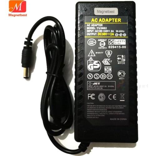 High Quality IC Solutions AC 100V-240V DC 36V 3A Switch Power Supply 36V3A 108W LED AC DC Adapter Charger DC 5.5mm*2.1-2.5mm