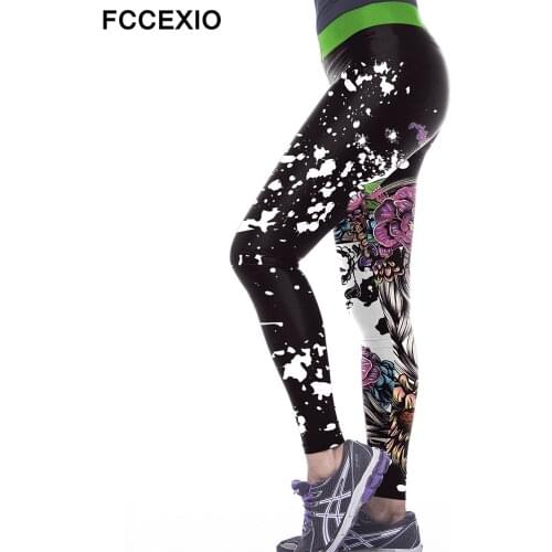 Alice In Wonderland Womens Party Leggings Floral 3d Print Legins Workout Pants Elastic Waist Band Push Up Slim Fitness Legging