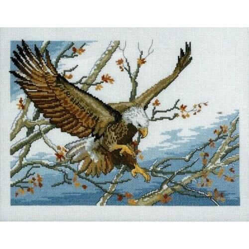 2021 Gold Collection Embroidery Eagle Funny Retirement Cross Stitch with 100% Cotton Floss & Free Shipping for Wall Decor & Gift