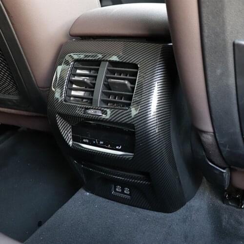 1PCS ABS Carbon Fiber Back Air Conditioning Tuyere Cover M Sport Car Accessories For BMW X3 G01 X3M X4 G02 X4M IX3