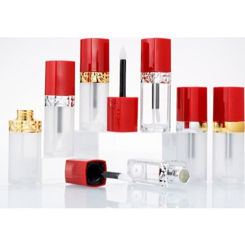 10pcs 6ml Lipgloss Bottle DIY Lip Gloss Container Square Refillable Bottles Empty Lip Gloss Tube Beauty Makeup Tools Wholesale