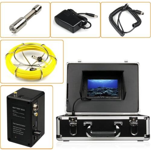 20M Sewer Inspection Waterproof 23MM Lens 7" LCD Drain Pipeline Industrial Endoscope Camera Used For Underground Pipe Inspection