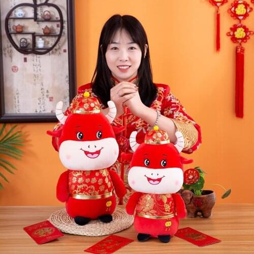 2021 New Year Tang Costume Year Mascot Plush Toy Calf Ragdoll Company Annual Meeting Gifts Custom Doll