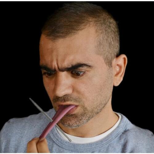 2021 new horror funny magic tricks whole person false simulation tongue decompression toy Halloween prank April Fools' Day