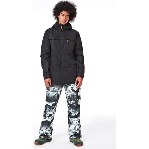 -30 Degree GSOU SNOW Men Ski Suit Skiing Snowboard Jacket Pant Winter Clothing Trouser Windproof Waterproof Hooded Sport Wear