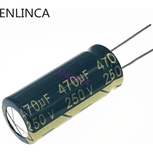 30pcs/lot S61 high frequency low impedance 250v 470UF aluminum electrolytic capacitor size 470UF 20