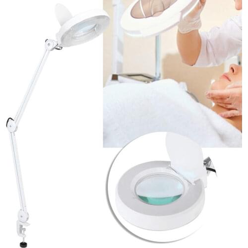 8X LED Cold Light Magnifier Lamp Clip-On Embroidery Carving Lamp White (AU Plug 220V)