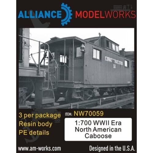 AM-WORKS NW70059 1/700 WWII Era North American Caboose (3pcs) - Upgrade Detail Set