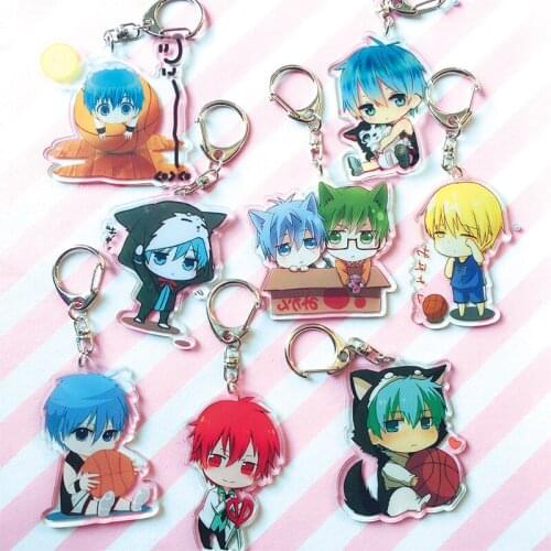 Anime Acrylic Keychain Kurokos Basketball Transparent Keychain Acrylic Akashi Kuroko Keychain