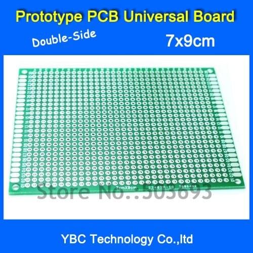 Free Shipping 10pcs/Lot 7x9cm Double-Side Prototype PCB Universal Board for DIY