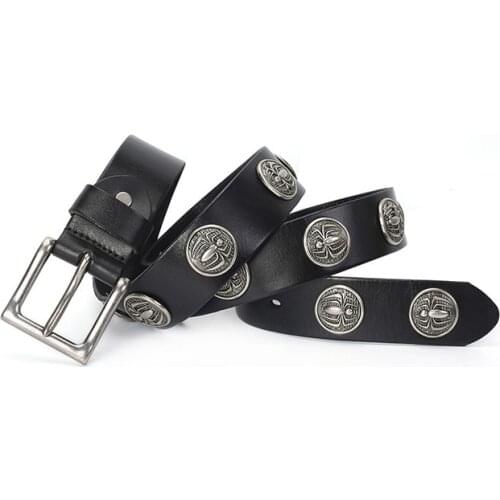 Free Shipping,Luxury 100% natural cow leather buckle belt.genuine leather fashion spider rivet belts,self-defense tool