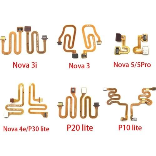 New For Huawei Nova 3 3i 4 4e 5 5i Pro P10 P20 Pro P30 Lite Home Button Fingerprint Touch Id Sensor Connector Flex Cable