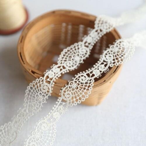 Hot sale Lace accessories 2.5 cm rice white water soluble lace H2503