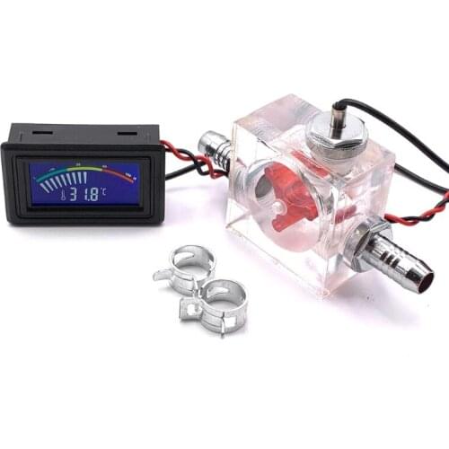 H052 Commonly Used Three Way Flow Meter LED Thermometer for Water Cooling Liquid Cooler Computer Radiator Supplies