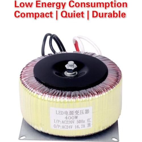 Ring Transformer Copper Wire 12V Low Frequency 24 V Single Phase Audio Power Amplifier Circular Isolated LED AC Power Supply