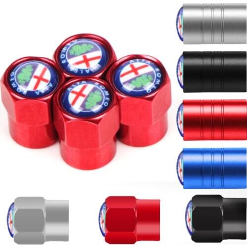 4pcs Car Tire Valve Caps Air Tyre Stems Cover case For alfa romeo 159 147 156 giulietta 147 Car styling