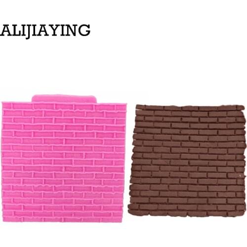 M0946 Stone Wall Line Grain Forms Silicone Impression Texture lace Mat Sugarcraft Fondant Mould Cake decorating tools