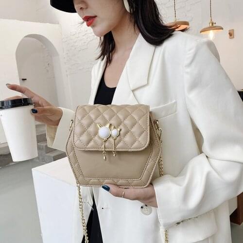 Hexagon Small PU Leather Crossbody Bags For Women 2020 Shoulder Handbags Female Travel Totes Lady Fashion Cross Body Bag