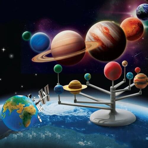 Model Solar System Planets Toy For Children Education 3D Diy Model Building Kits Planetarium Astronomy Science Project Kids Gift
