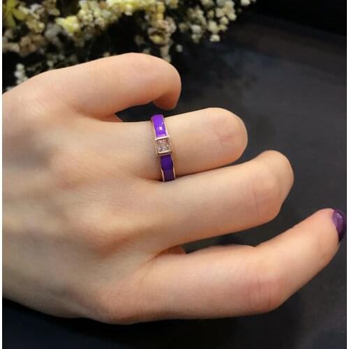 STELA FASHION PURPLE RING (AYARLANABİLEN MEASURE)