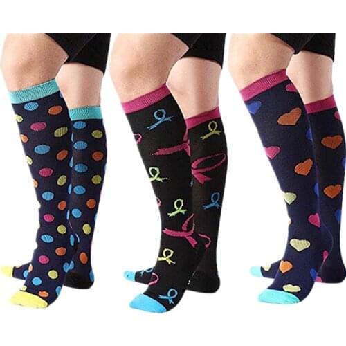 Unisex Compression Socks Fit For Sports Black Compression Socks For Nurse Outdoor Sport Anti-fatigue Pain Relief Stockings