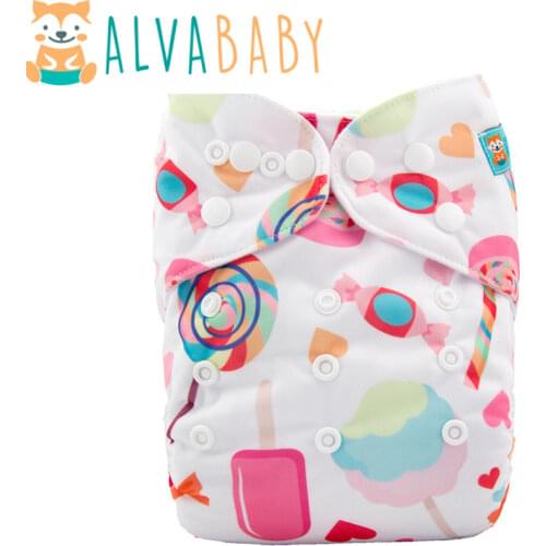 New Arrival! Alvababy Baby Cloth Diaper for Babies 3-15kg with 1pc Microfiber Diaper Insert