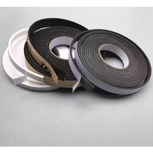 10 meters 2/3mm thick one-sided self-adhesive foaming sponge sealing strip dustproof for equipment distribution box cabinet dooe