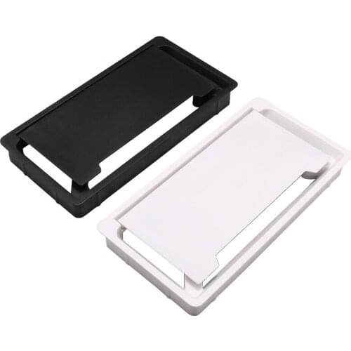 ABS Cable Hole Covers Base Rectangle Table Cable Outlet Computer Desk Grommet Wire protection organizer Furniture Hardware