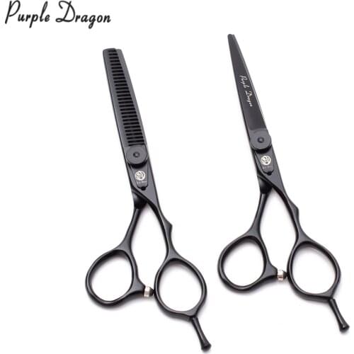 Z9015 6.0" 17.5cm JP Titanium Purple Dragon Black Hairdresseing Scissors Cutting Shears Thinning Scissors Hair Scissors 2018 New