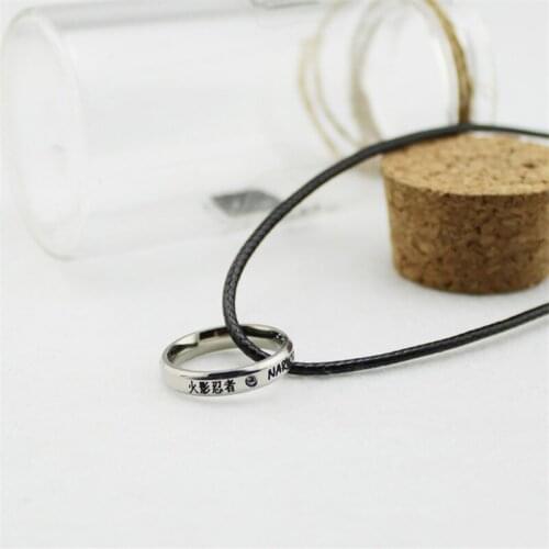 Kpop Anime LOGO Simple Bague Pendant Choker Necklace Women Crystal Jewelry Collares A20788