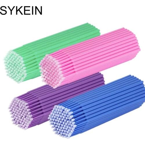 50PCS/Lot Disposable Eyelash Brushes Swab Microbrushes Eyelash Extension Tools Individual Eyelashes Removing Tools Applicators