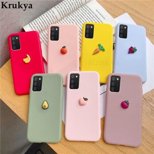 3D Cute Avocado Pattern Phone Case For Samsung Galaxy A02S S21 Note 20 Ultra M31 M21 A11 A71 A51 A31 Lovely Fruit Silicone Cover