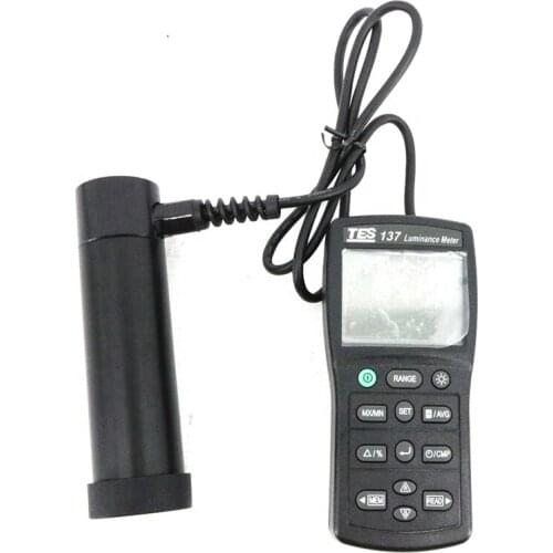 TES-137 Luminance Meter Lightness Tester Screen Brightness Meter 0.01 to 1999k cd/m2 TES137