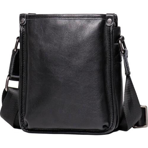 Fashion Males Crossbody Bag Casual Business Genuine Leather Mens Messenger Bag Men Small Bags Zipper Shoulder Handbags Clutch