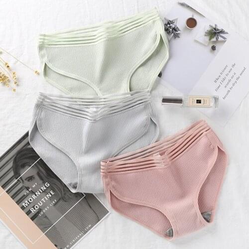 Womens Sexy Ladies Underwear Woman Panties Fashion Lace Briefs High Quality Cotton Low Waist Cute Women Breathable Underpants