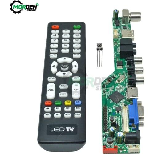 DC 12V Power Supply Universal LCD Controller Board Resolution TV Motherboard VGA/HDMI/AV/TV/USB HDMI Interface Driver Board