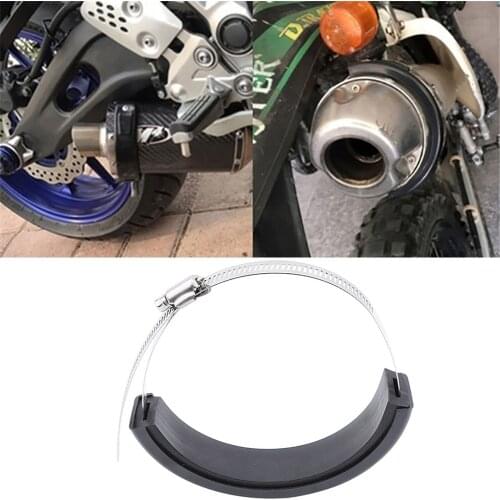Universal Motorcycle Modified Exhaust Pipe Anti-drop Ring Protective Cover for Exhaust Pipe 100-160MM
