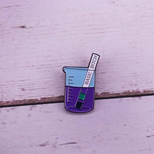 Vintage Pyrex Chemistry Set enamel pin test tube brooch