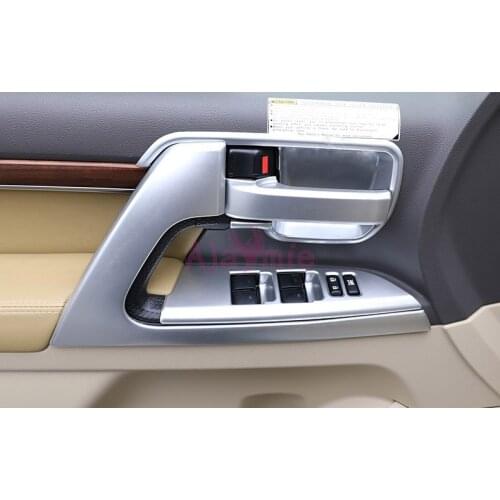 Interior Door Handle Holder Trim AC Outlet Vent Cover Chrome Car Styling 2016 2017 2018 For Toyota Land Cruiser 200 Accessories