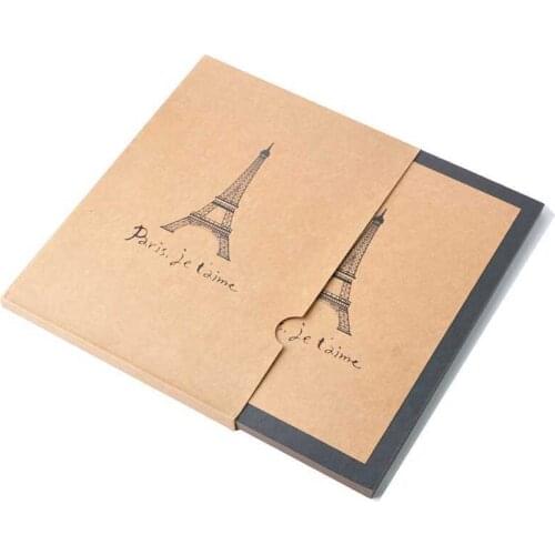 High Quality Romantic Eiffel Tower Photo Album A4 Handmade Vintage DIY Scrapbooking Photo Album Card Stock