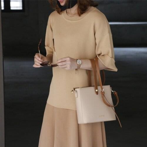 [ZAYAU]Ice Silk Short Sleeve T-Shirt Womens 2021 Summer New Draping Loose Solid Color Versatile Round Neck Knitted Top