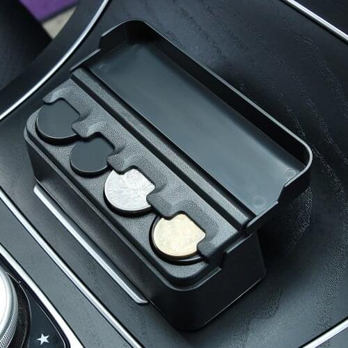 1Pc Auto Car Portable Plastic Coin Holder Change Storage Box Case Container Holder Black car styling auto accessories