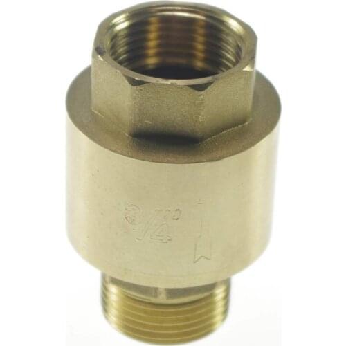 1PCS Brass 3/4" Female Male BSPP Thread In-Line Check Valve Spring Vertical