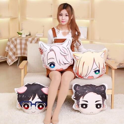 1pcs Anime YURI on ICE Cartoon Throw Pillow Cushion Plush Doll Toy Cosplay Prop Home Sofa Decor for Boy Girl Gift Hot