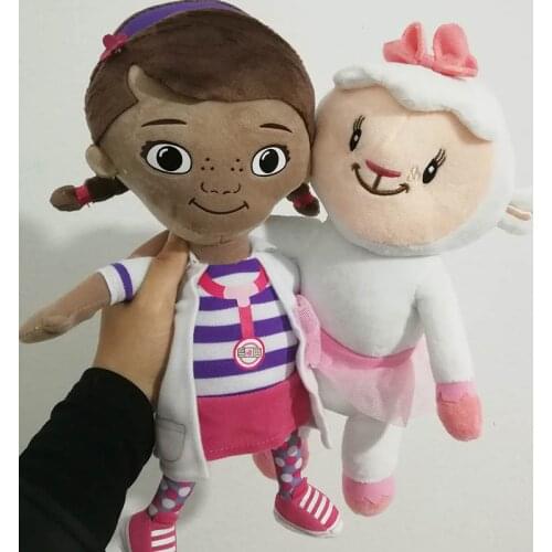 2pcs 30CM Doc Dottie Girl Lambie Sheep Plush Cartoon Toys Stuffed Animals Sleeping Doll Soft Toy Kids Christmas Gifts