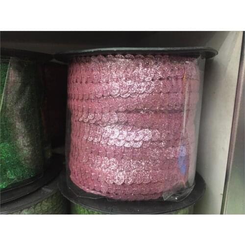 2017 New Design 100 Yards 6mm Glitter Powder Coating Sequins Roll Trim, Sold per Packet of 1 Roll(100 Yards)-Pink Confetti