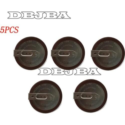 5pcs/lot Original VL2020 3V 20mAh coin type rechargeable 180 degrees fillet lithium button cell battery for BMW Car Key Fobs