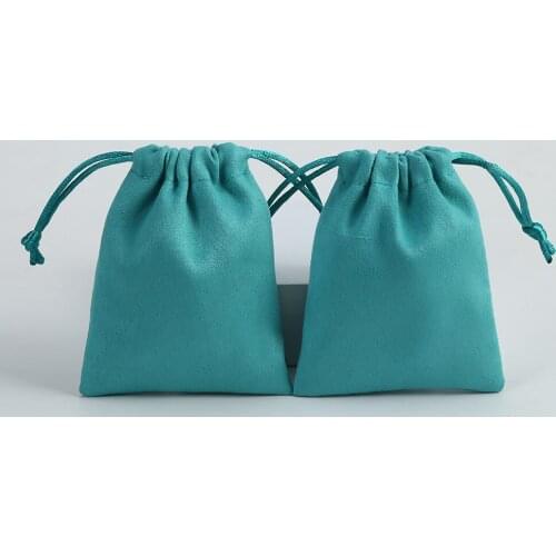 50Pcs Flannel Jewellry Gift Bags Personalized Logo Jewelry Packaging Chic Drawstring Pouches for Wedding Party Decoration